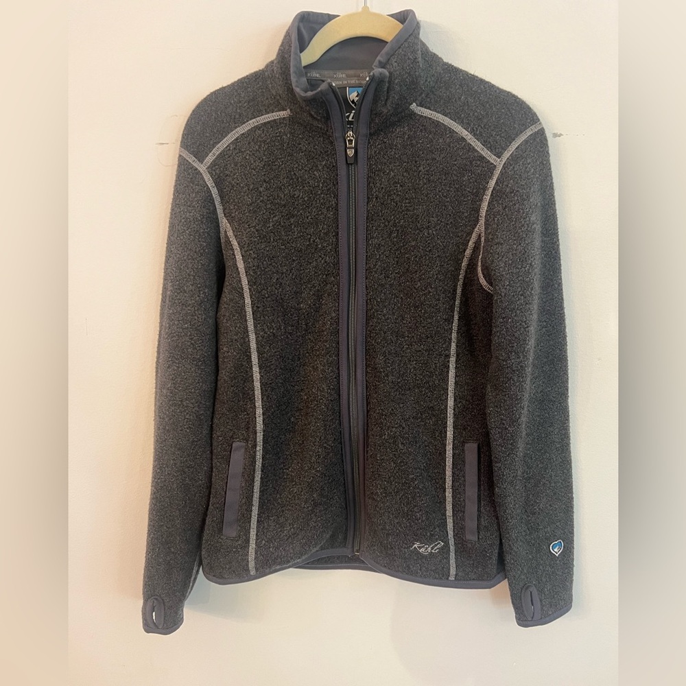Kuhl Alfpaca Fleece Zip Jacket- Dark Grey- Size S